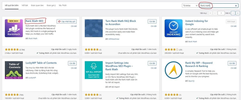 Cài plugin Rank Math để bắt đầu tạo sitemap cho website Cài plugin Rank Math để bắt đầu tạo sitemap cho website
