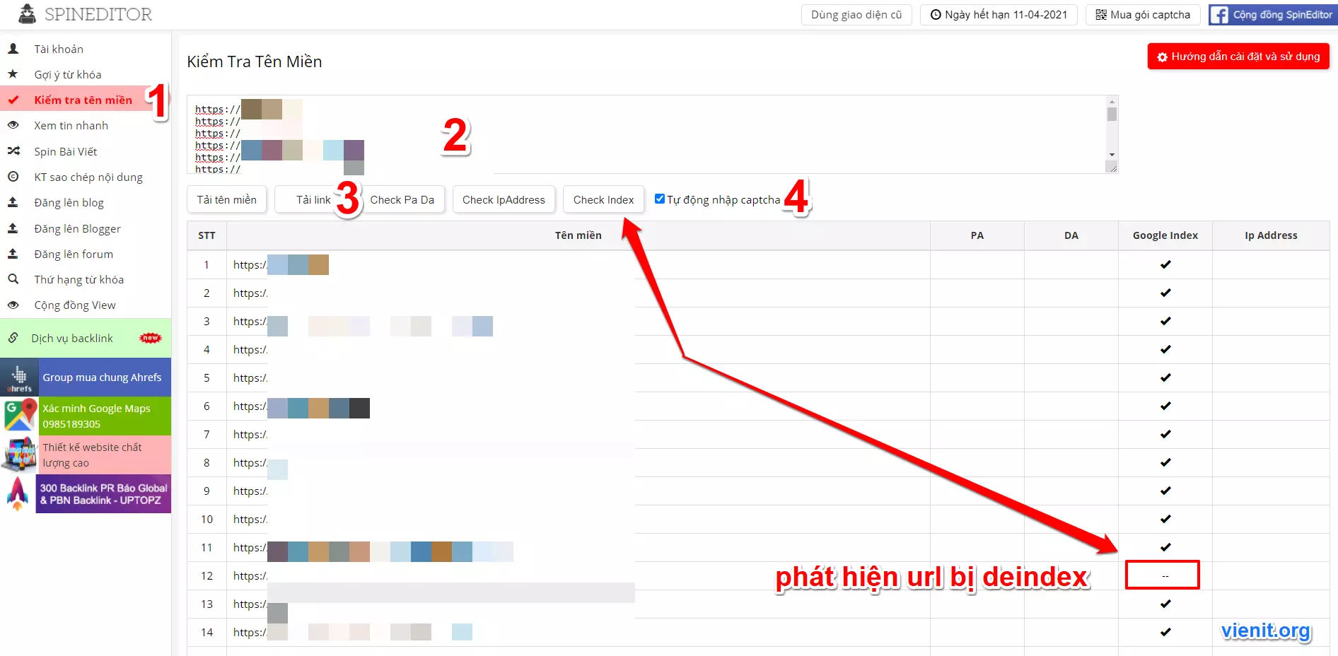 Cách kiểm tra website có bị Deindex không bằng Spin Editor Cách kiểm tra website có bị Deindex không bằng Spin Editor