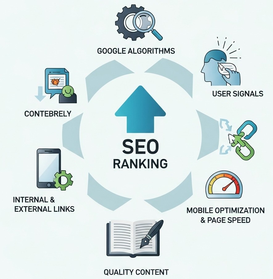 Những yếu tố quyết định thứ hạng website Những yếu tố quyết định thứ hạng SEO