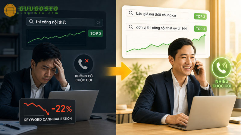 Case seo tổng thể website nội thất