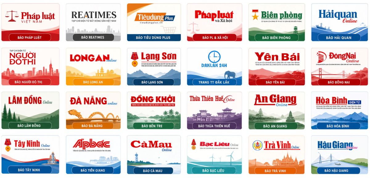 Danh sách các đầu báo tỉnh