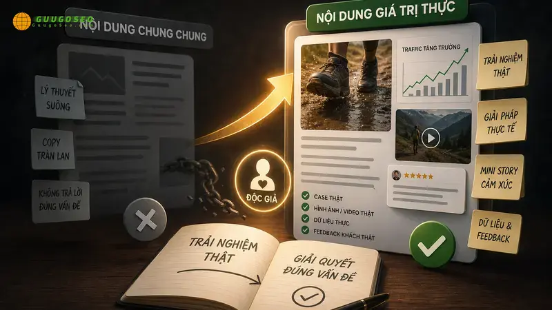 Google Helpful Content: Chiến Lược Tối Ưu Nội Dung Hữu Ích 2 Công Thức Thực Chiến “Pass AI – Lên Top Bền”: Checklist Đặc Biệt Từ GuugoSEO