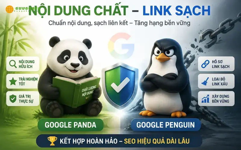 Google Panda khác Google Penguin như thế nào?